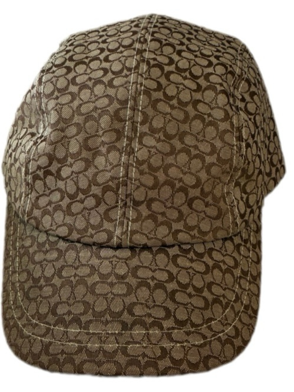 Coach EUC Signature Jacquard Baseball Hat Charcoal, Size S